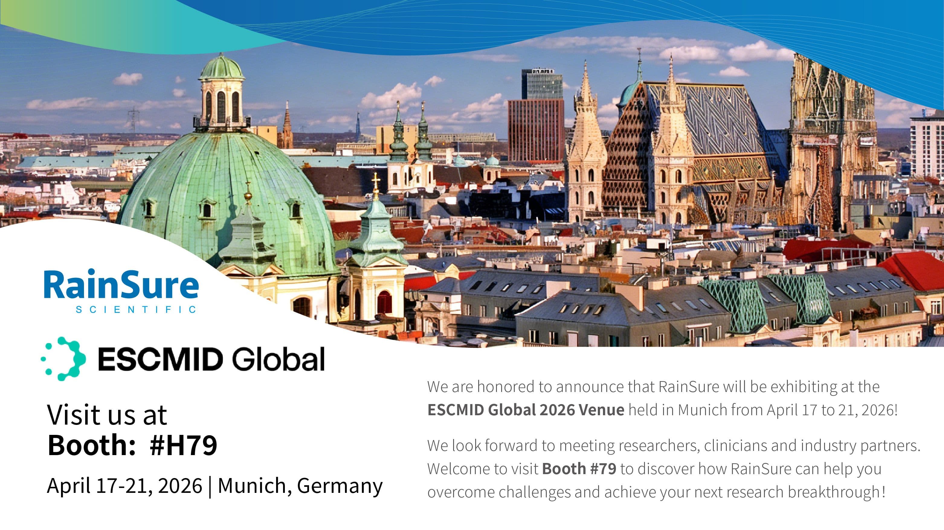 RainSure is heading to ESCMID at Munich from April 17-21!